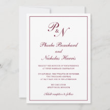 Clássico Casamento Elegante Borgonha