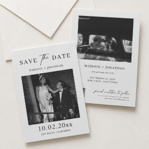 Convite Clássico Casamento Elegante Salve a Data Foto