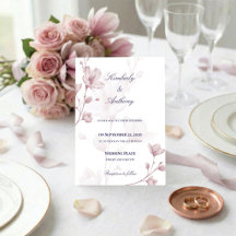 Clássico Casamento Floral Rosa Poeirento Romântico