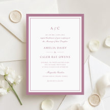 Clássico Casamento Moldura Fronteira Mauve Elegant