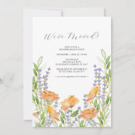 Convite Clássico Colorido Wild Floral Housearming Party