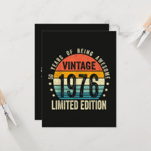 Convite Clássico de 1976 50º Aniversário Nascido Em 1976