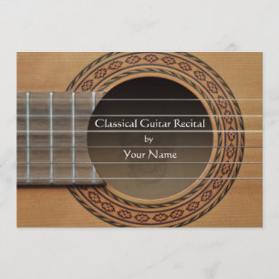 Convite clássico do considerando da guitarra