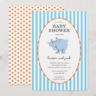 Convite Clássico do Dr. Seuss: Chuveirinho de Babyshower d