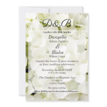 Clássico Elegante Branco Hydrangea Monograma