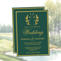 Clássico Elegante c/Detalhes Tema de Golfe Casamen