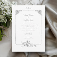 Clássico Elegante francês Rococo Floral