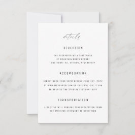 Convite Clássico Elegante White Enclosure Card