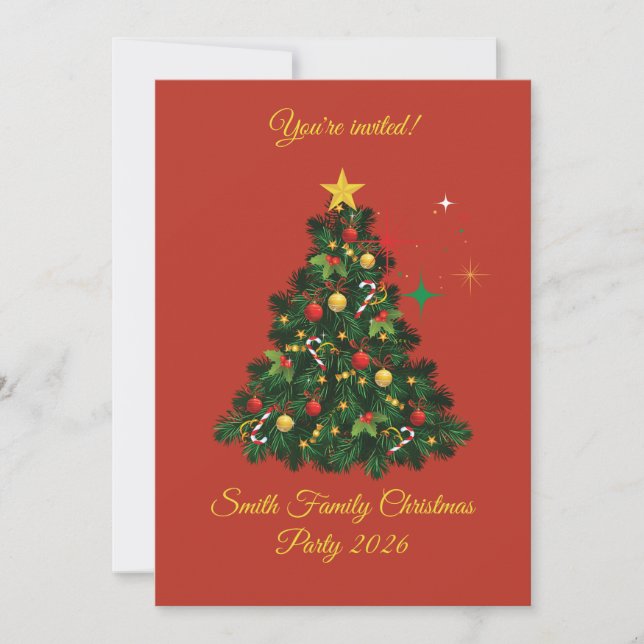Convite Clássico Feliz Natal (Frente)