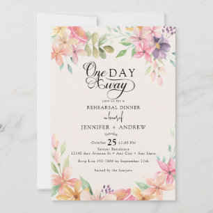 Convite Clássico Floral Moderno Elegante Jantar de Ensai