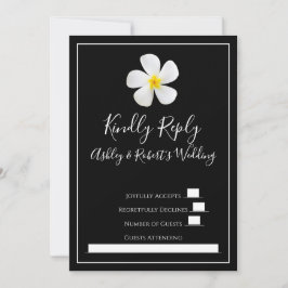 Convite Clássico Formal Moderno, Branco sobre RSVP de Casa