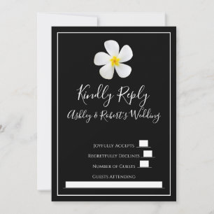 Convite Clássico Formal Moderno, Branco sobre RSVP de Casa