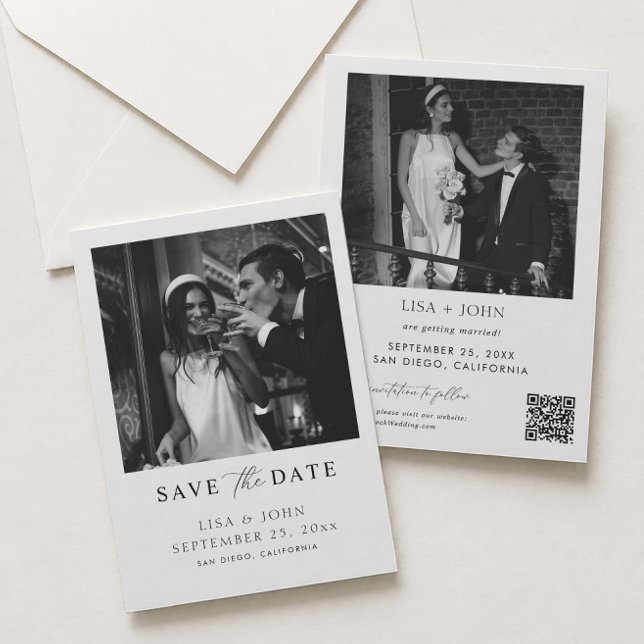 Convite Clássico Foto de Save the Date de Casamento Old Mo (Criador carregado)