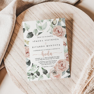 Convite Clássico Geométrico Rosa Rosa Rosa Floral