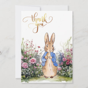 Convite Clássico Jardim de Coelhos Flor Gratidão
