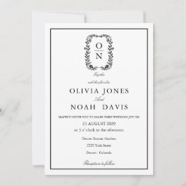Convite clássico minimalista simples qr formal elegante