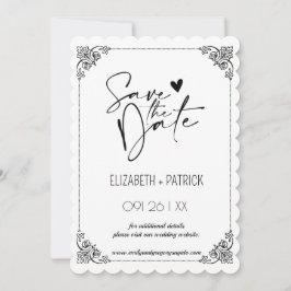 Convite Clássico minimalista, sua foto apaixonada