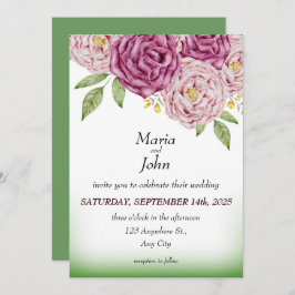 Convite Clássico Mínimo Romântico Chinês Único Elegante