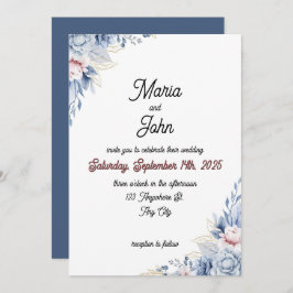 Convite Clássico Mínimo Romântico Chinês Único Elegante