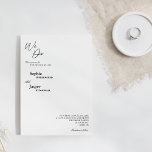 Convite Clássico Moderno Fazemos Casamento<br><div class="desc">Este clássico moderno que fazemos é perfeito para o seu elegante casamento moderno. Esta design apresenta uma caligrafia simples preta em um fundo branco brilhante neutro para combinar com o seu casamento tradicional clássico ou o casamento de boho minimalista no primavera, verão, outono ou inverno. Por favor, sinta-se à vontade...</div>