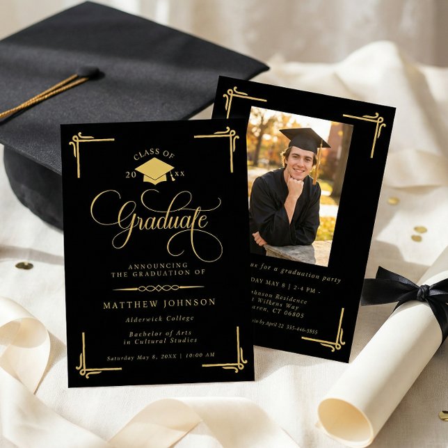 Convite Clássico Ouro Preto de Graduação (Criador carregado)