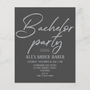 Convite clássico para o partido Bachelor. Flyer