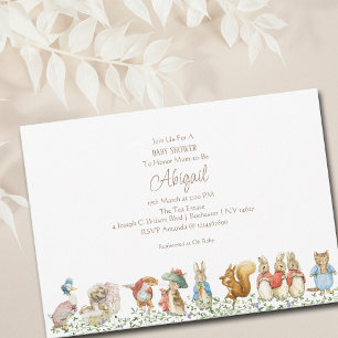 Convite Clássico Peter, o Chá de fraldas do Coelho