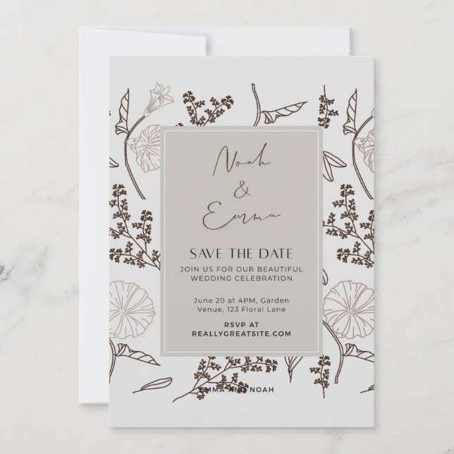 Convite Clássico Salvar a Data (Frente)