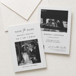 Convite Clássico Save the Date de Casamento