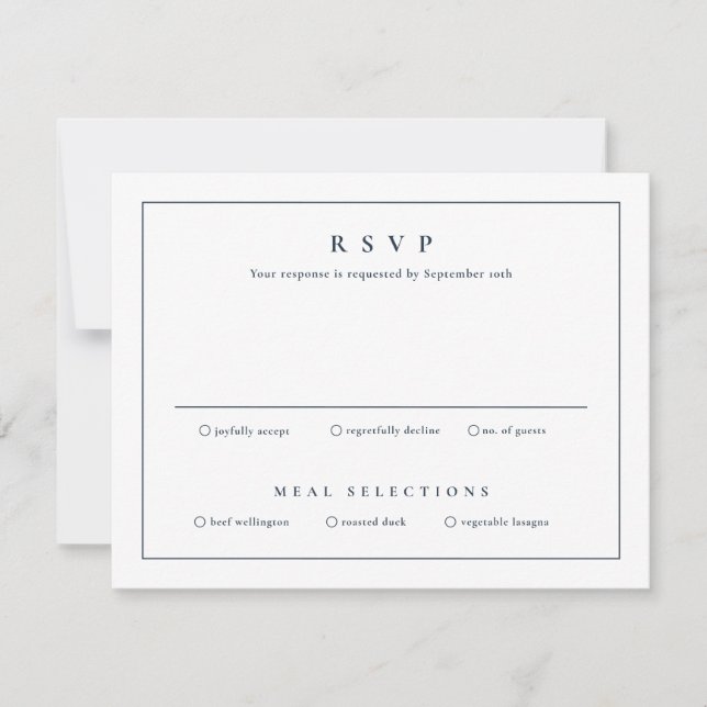 Convite Clássico Simples Limpo Casamento Elegante (Frente)