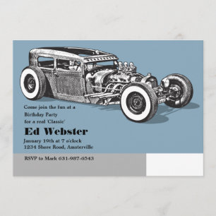 Convite clássico verdadeiro do aniversário