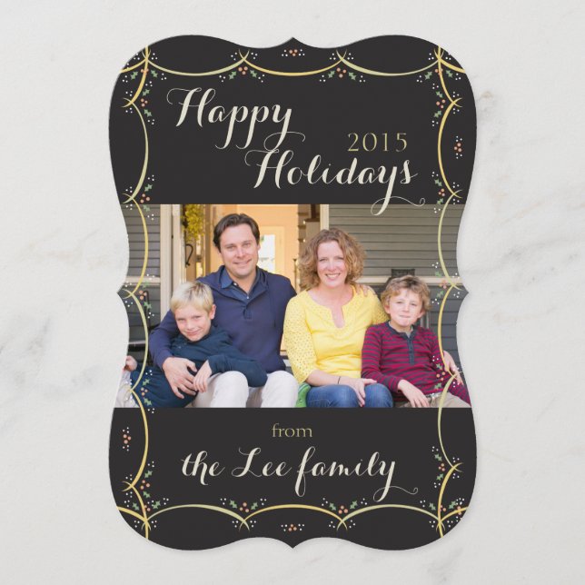 Convite Clássico Vintage de Feriado (Frente)