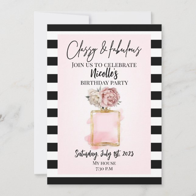 Convite Classy and Fabulous invite (Frente)