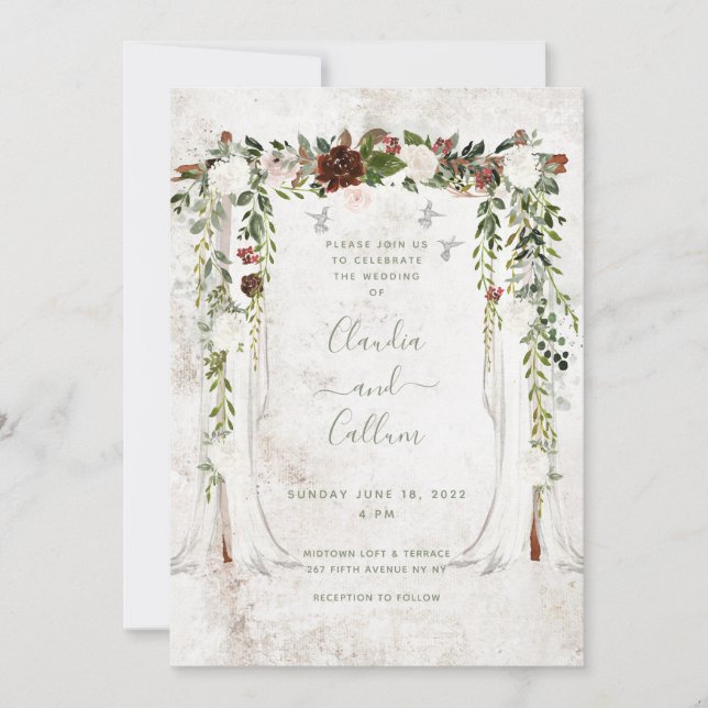 Convite Classy Canopy Wedding Invitation Suite (Frente)
