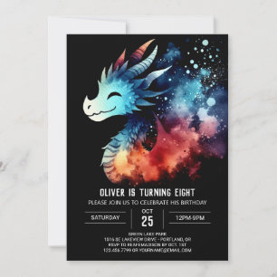 Convite Classy Dragon Birthday Digital