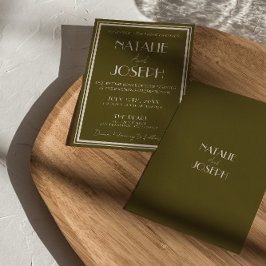 Convite Classy Grassland Old Money Luxury Retro Wedding