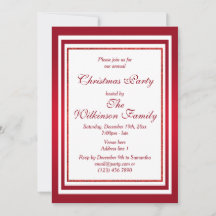 Classy Ruby Red & White Christmas Party