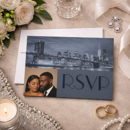 Convite Classy & Timeless NYC Wedding RSVP