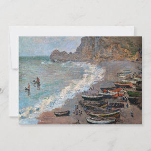 Convite Claude Monet - A praia em Etretat