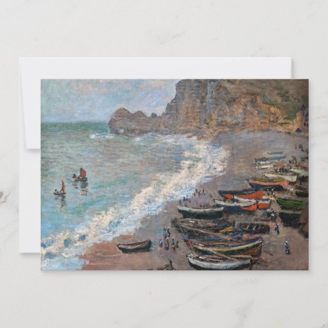 Convite Claude Monet - A praia em Etretat (Frente)