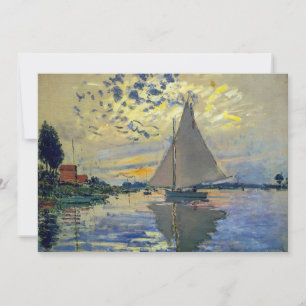 Convite Claude Monet - Barco à vela em Le Petit-Gennevilli