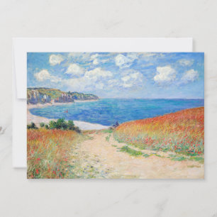 Convite Claude Monet - Caminho em Campos de Trigo em Pourv