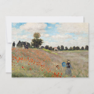Convite Claude Monet - Campo de Papoulas