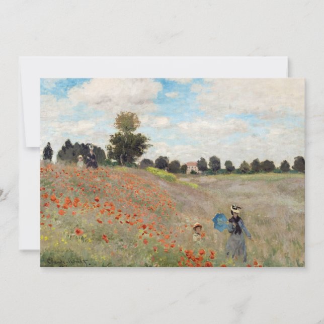 Convite Claude Monet - Campo de Papoulas (Frente)