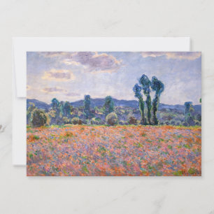 Convite Claude Monet - Campo de Papoulas 1890 (Giverny)