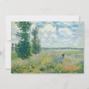 Convite Claude Monet - Campos de Papoulas perto de Argente