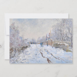 Convite Claude Monet - Cena de neve em Argenteuil