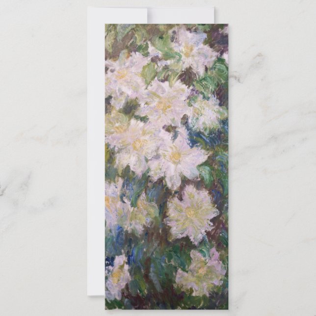 Convite Claude Monet - Clematites Brancas (Frente)