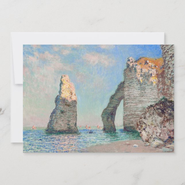 Convite Claude Monet - Cliff em Etretat (Frente)