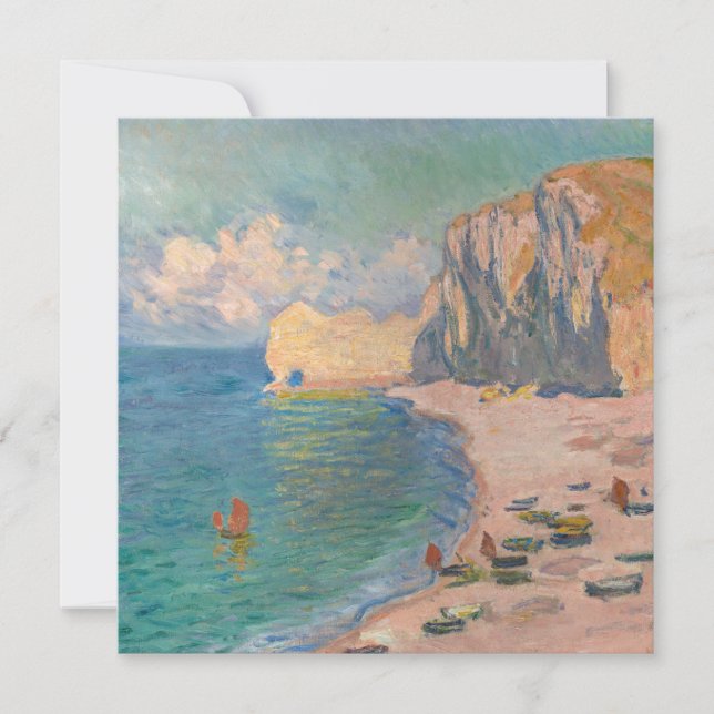Convite Claude Monet - Etretat: Praia e Falaise d'Amont (Frente)